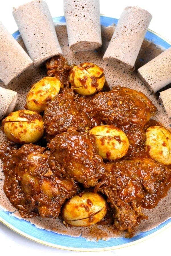 Doro Wot — traditional Ethiopian chicken stew in berbere sauce