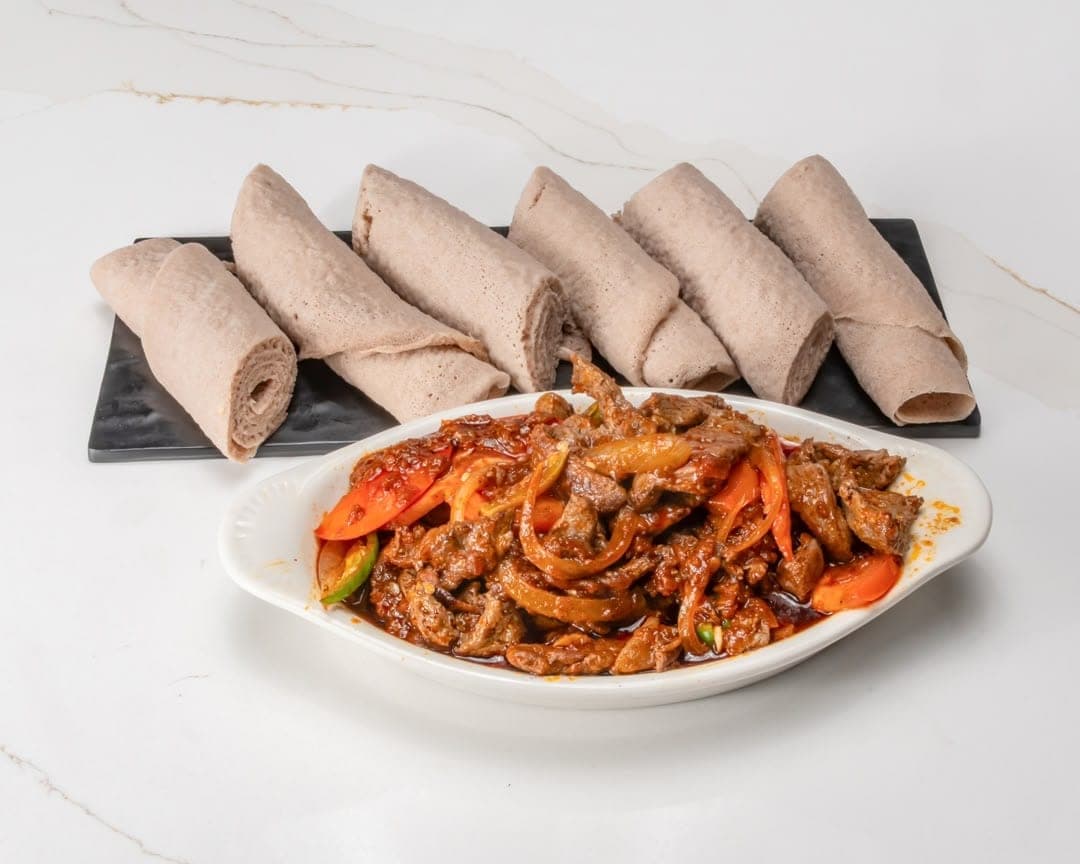 Awaze Tibs — spiced beef cubes in awaze sauce at Eri Star Cafe Silver Spring